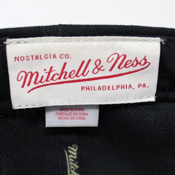 Philadelphia 76ers Hat Adult Snapback Black Mitchell & Ness NBA Adjustable Cap - Picture 8 of 11